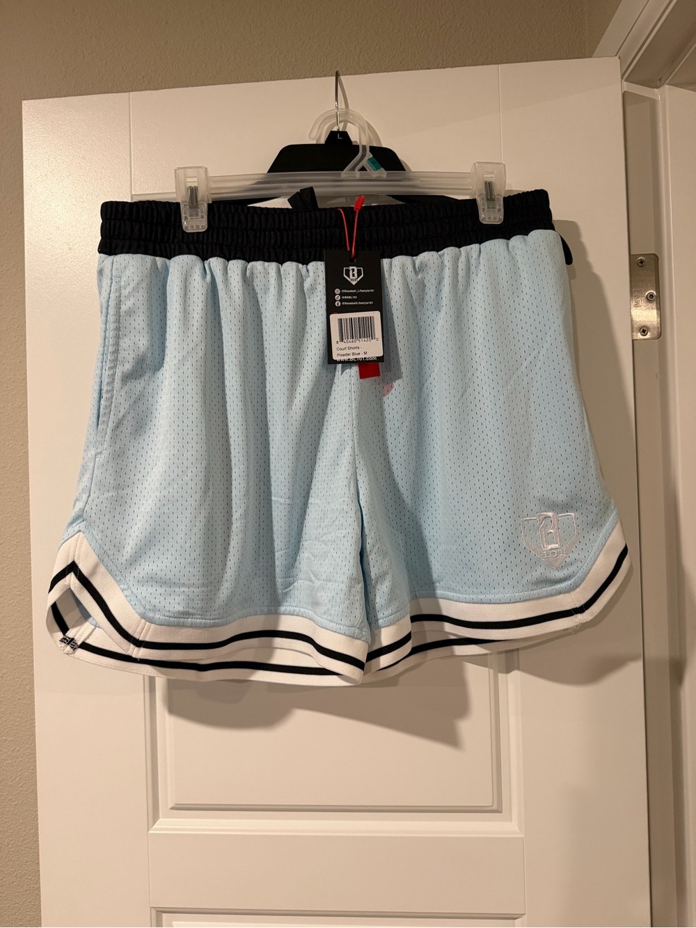 Men’s Baseball Lifestyle 101 Powder Blue Athletic Court Shorts